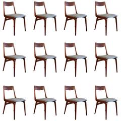 Vintage Danish Teak Boomerang Style Dining Chairs by Erik Christensen
