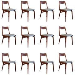 Vintage Danish Teak Boomerang Style Dining Chairs by Erik Christensen 