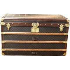 1900s Louis Vuitton Damier Canvas Steamer Trunk/ Malle Courrier