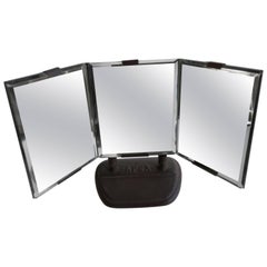 Specchi smussati tripli industriali Art Deco Mirror di Apex