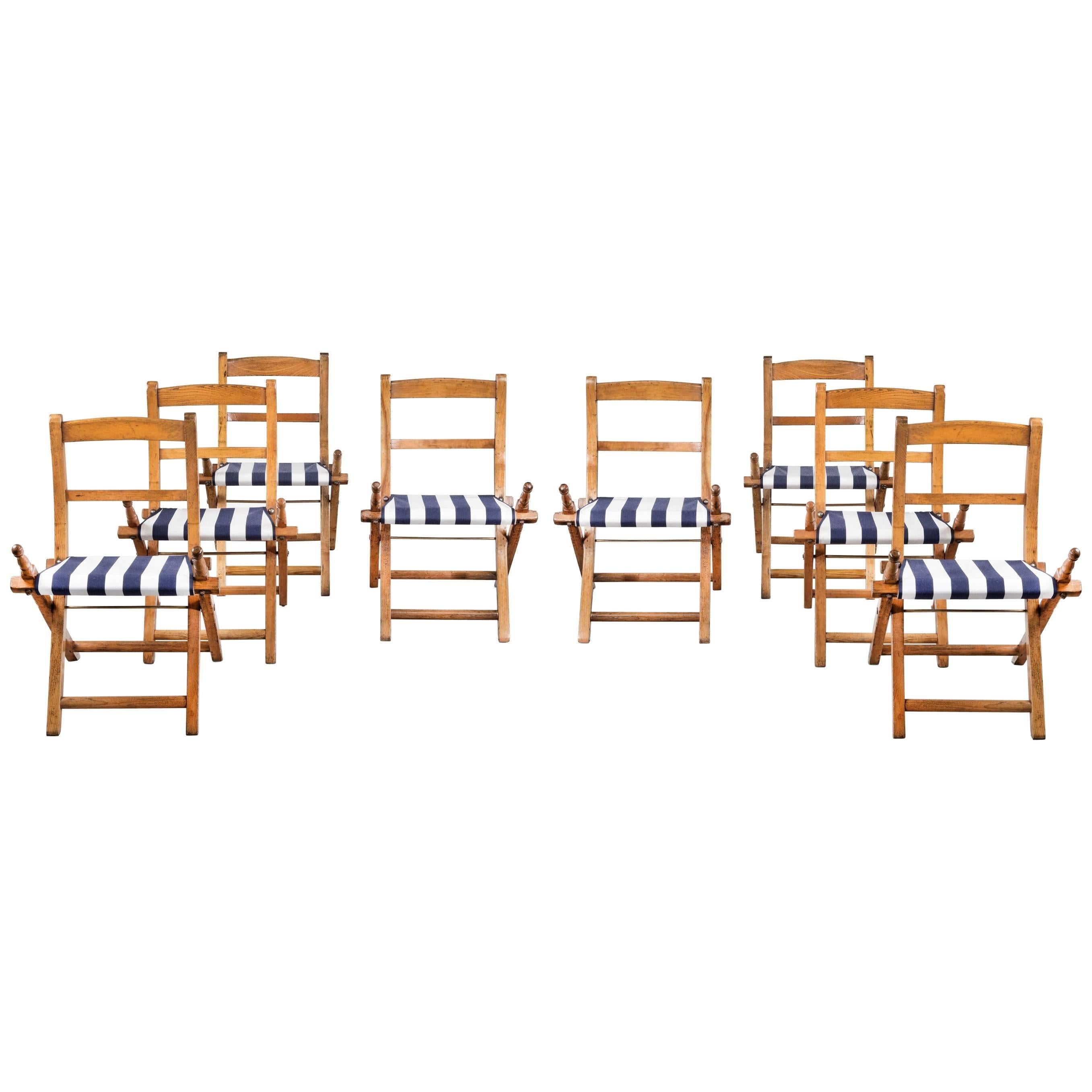 Set of Ship's First Class Folding Chairs