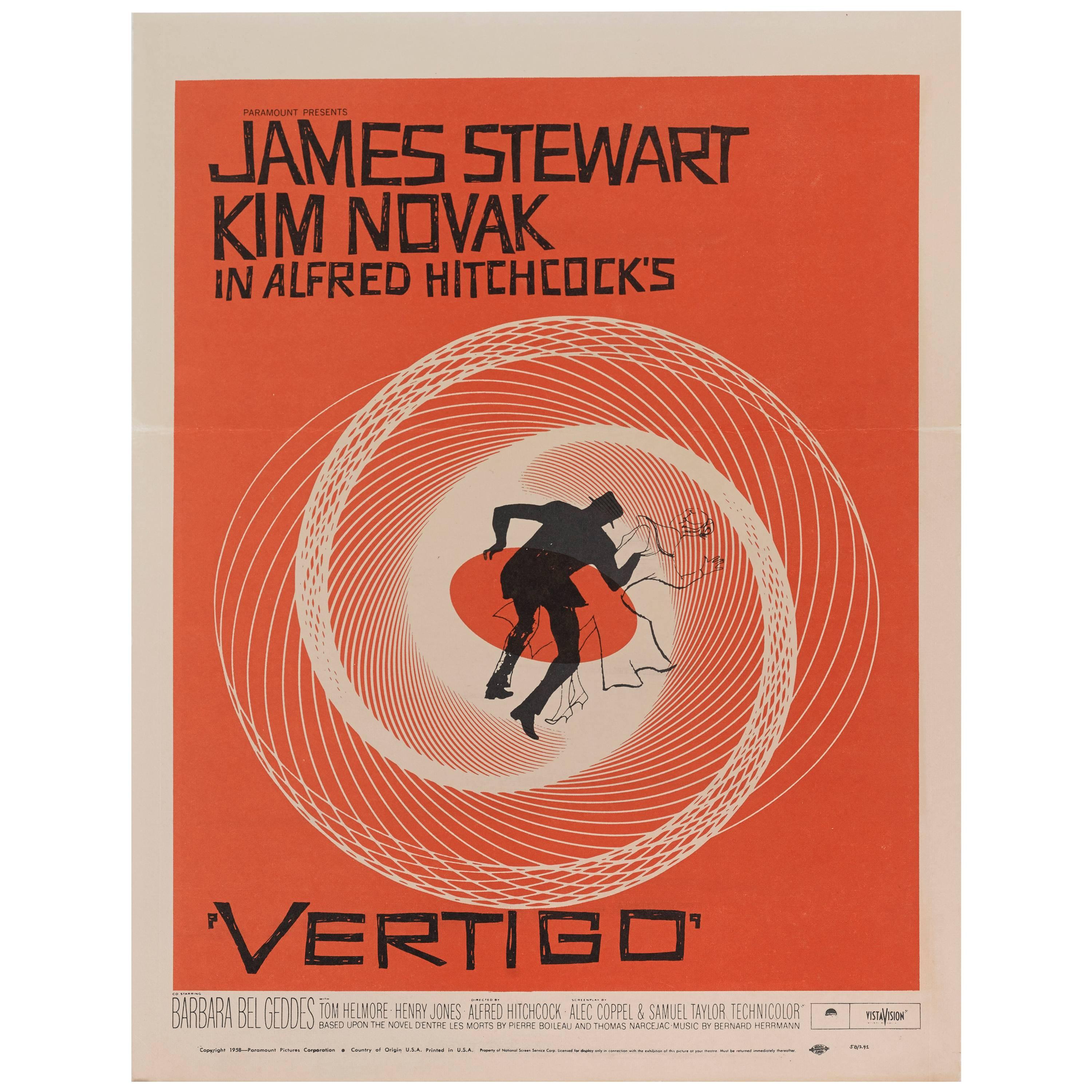 'Vertigo' Original US Movie Poster