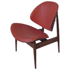 Ib Kofod Larsen Styled Danish Lounge Chair 