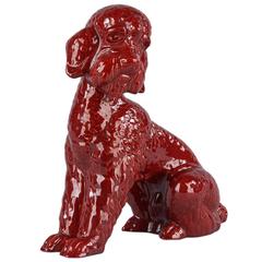 French Ceramic Poodle Figurine, 1950s 4