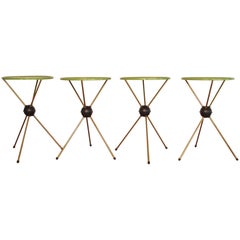 Set of Four Sputnik Tripod Tables