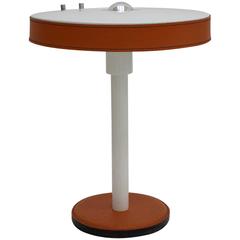 Modernist Table Lamp with Leather Details 12