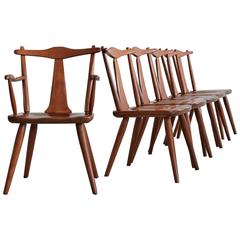 Retro Colonial Style Dining Chairs