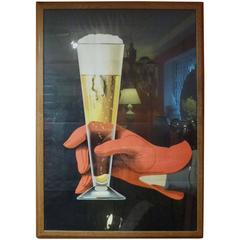 Beer Glass with Red Glove