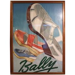 Vintage Mid-Century Bally Poster