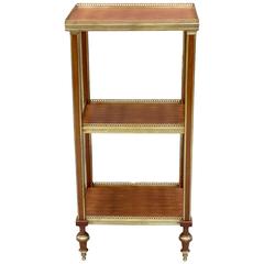 Early 20th Century French Brass-Mounted Etagere
