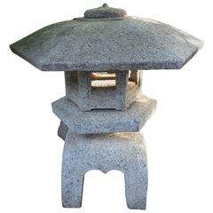 Japanese Lantern Huge 34" Hand carved Yukimi Style from White Shirakawa Granite