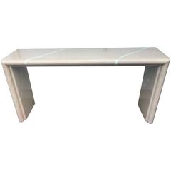 Karl Springer Style Goatskin Console Table 5