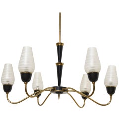 Arredoluce Six-Light Chandelier, 1950s