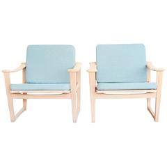 Set of Two Soaped Finn Juhl Chairs for Pastoe, 1950s