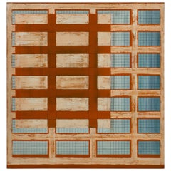 Eric Knoote "Picture Frame" Abstract Painting on Wood, 1995