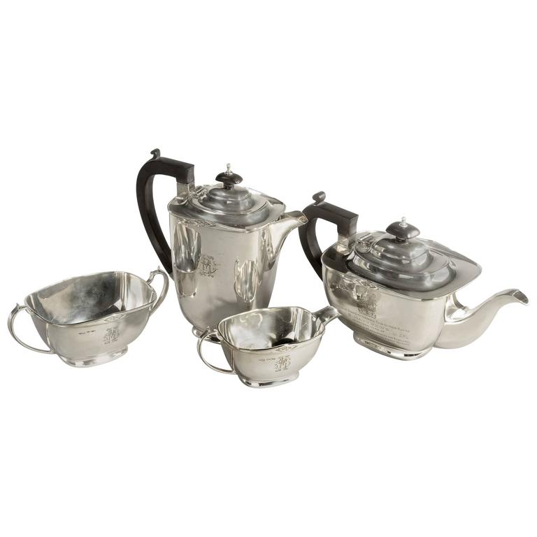 FourPiece Silver Tea Set For Sale at 1stdibs