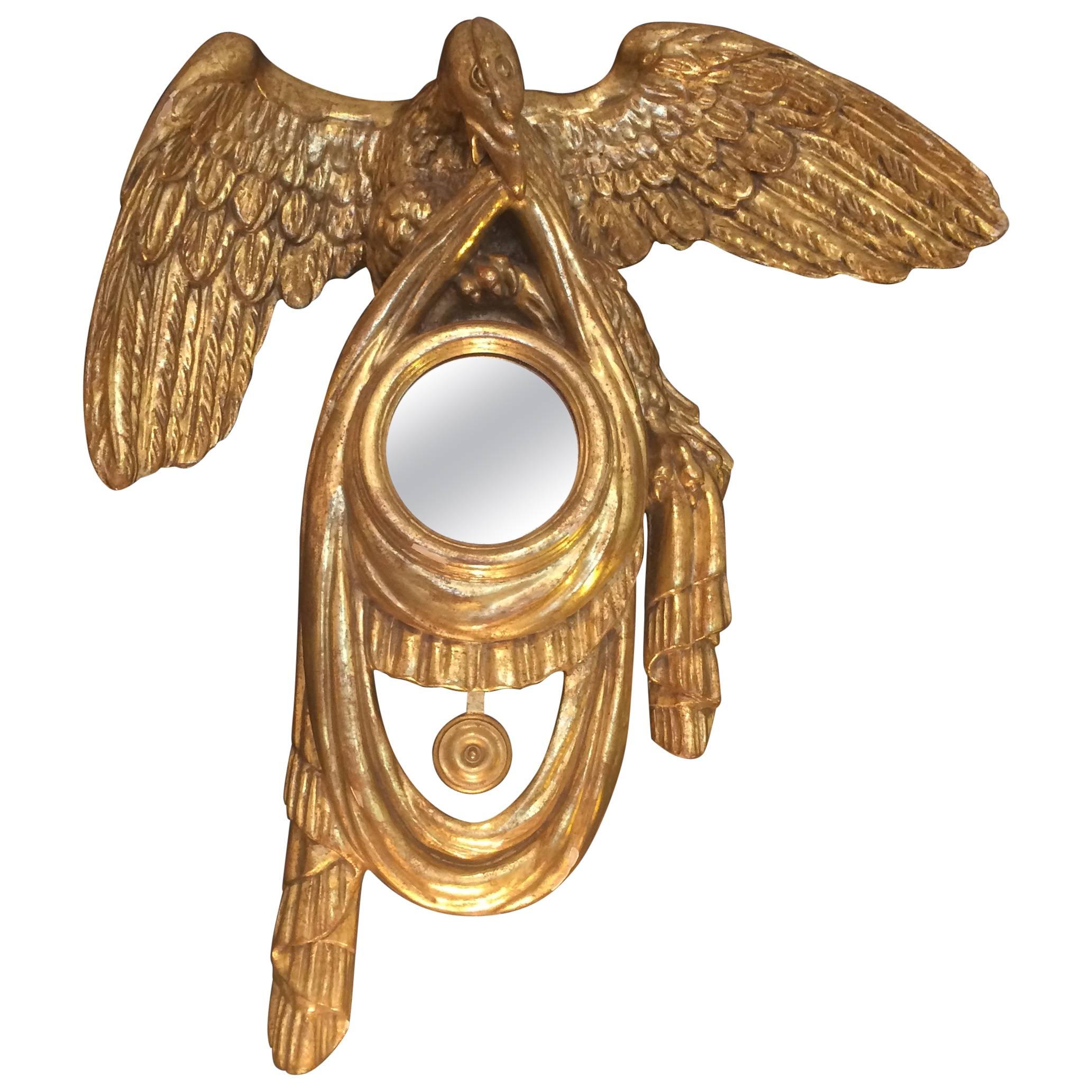 Striking Gold Leaf Eagle Motife Mirror