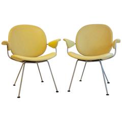 WH Gispen Dutch Original Easy Chairs ‘302’ for Kembo
