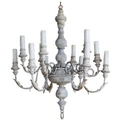Twelve-Arm Italian Painted Chandelier 1