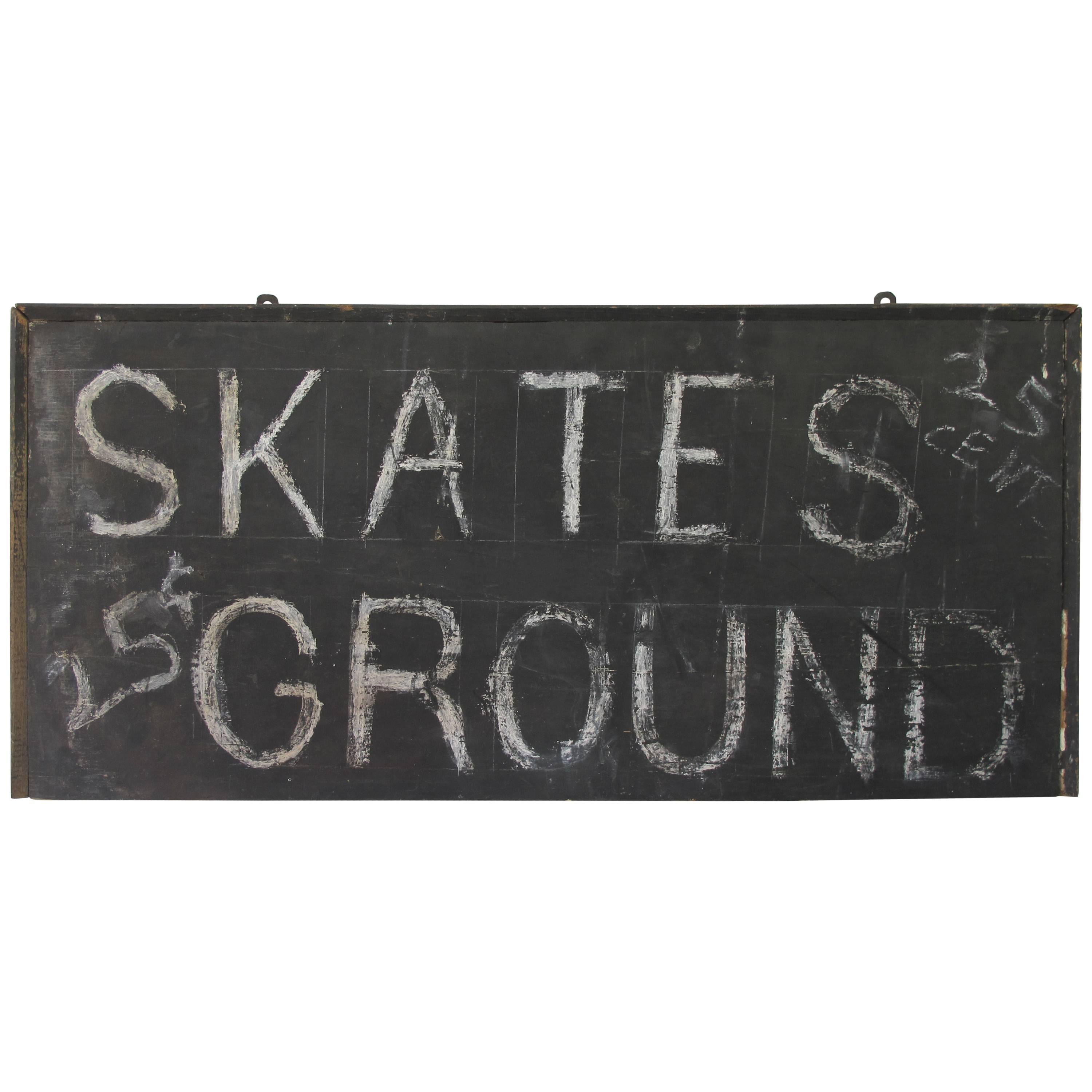 Wood Sign Skates Ground For Sale