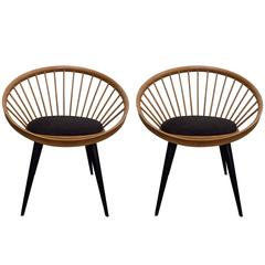 Pair of Circle Chair of Yngve Ekström