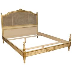 Vintage 20th Century Italian Double Bed in Louis XVI Style