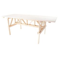 Handcrafted Pinewood Table in Manner of Enzo Mari, 1974 1