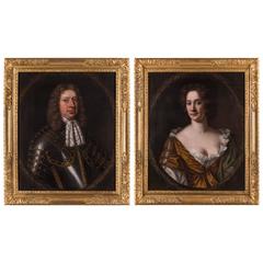 'Portraits of a Lady & Gentleman’, Pair, Oil on Canvas by Mary Beale