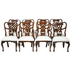 Set of Eight 18th Century Walnut Dining Chairs