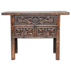 19th Century Chinese Elm Small Dresser