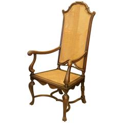 Liberty's Mahogany and Cane Throne Chair