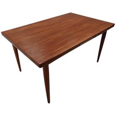 Danish Teak Extending Dining Table, Midcentury, 1960s