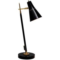 Giuseppe Ostuni Black Table Lamp for O-Luce