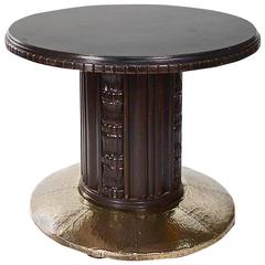 Secessionist Ebonized Carved Oak Centre Table