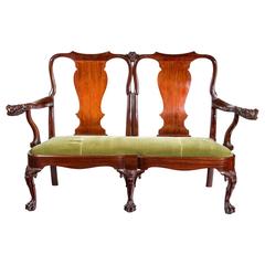 Irish George II Mahogany Settee 5
