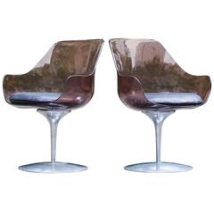 Two Laverne Champagne Chairs for Formes Nouvelles, 1962
