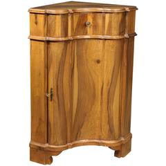 20th Century Italian Corner Cupboard Made by Walnut