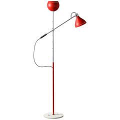 red Italian Floor Lamp, Italy 1956, Arredoluce 1960
