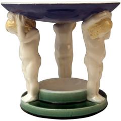 Michael Powolny Art Nouveau Vienna Centrepiece with Three Cherubs, circa 1912 3