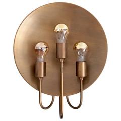 Rare Huge Florian Schulz W185 Brass Wall Lamp, 1960s, Germany 7