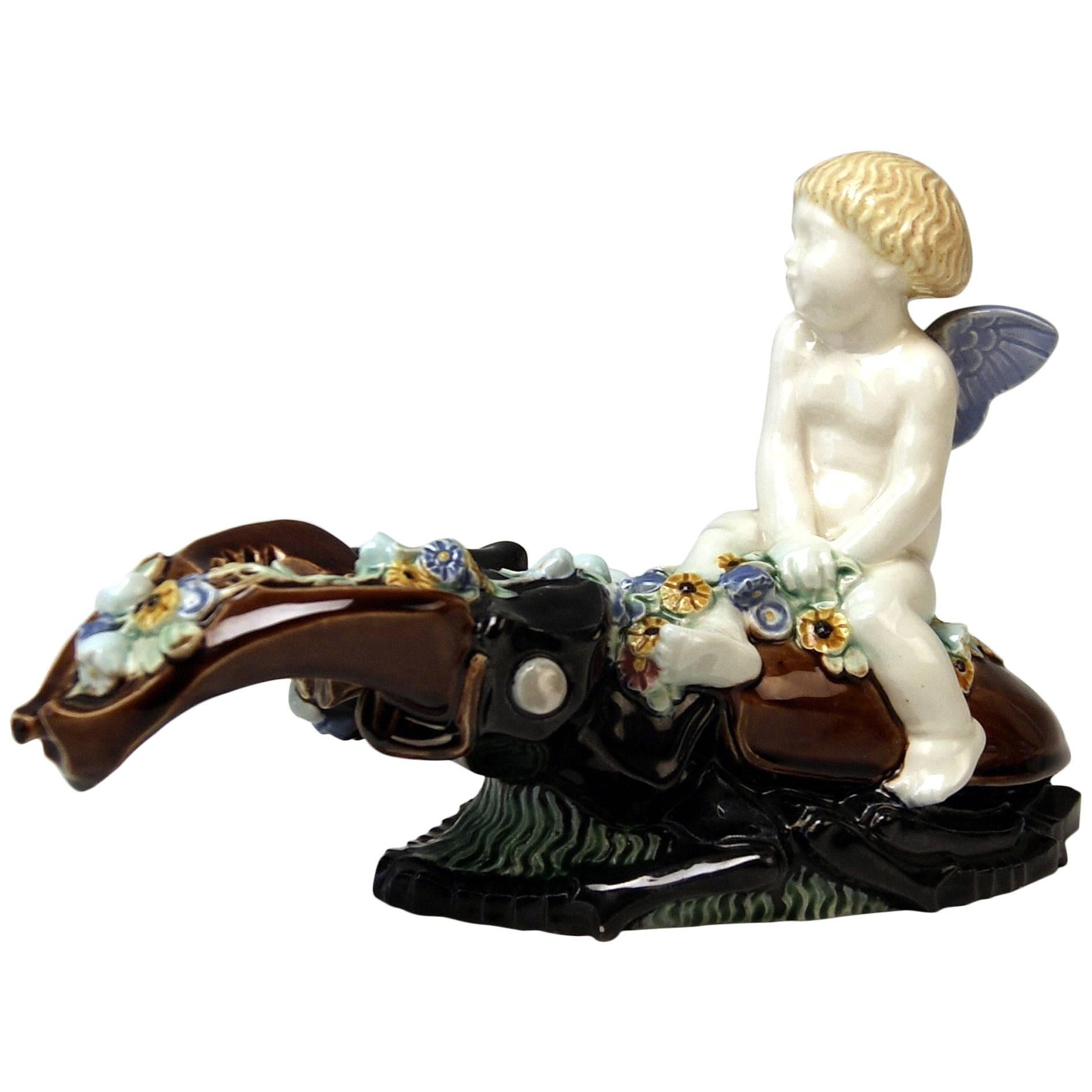 Michael Powolny Vienna Cherub Stag Beetle Wiener Keramik Vienna Ceramics