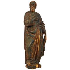 Early 18th Century Italian School Baroque Carved Statue of a Religious Figure