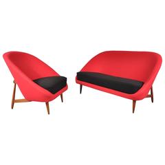 Iconic Seating Set by Theo Ruth for Artifort, Netherlands, circa 1950