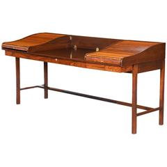 Edward J. Wormley Model #452 Tambour Door Rosewood Desk for Dunbar