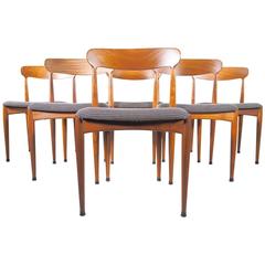 Set of Six Johannes Andersen Teak Dining Chairs