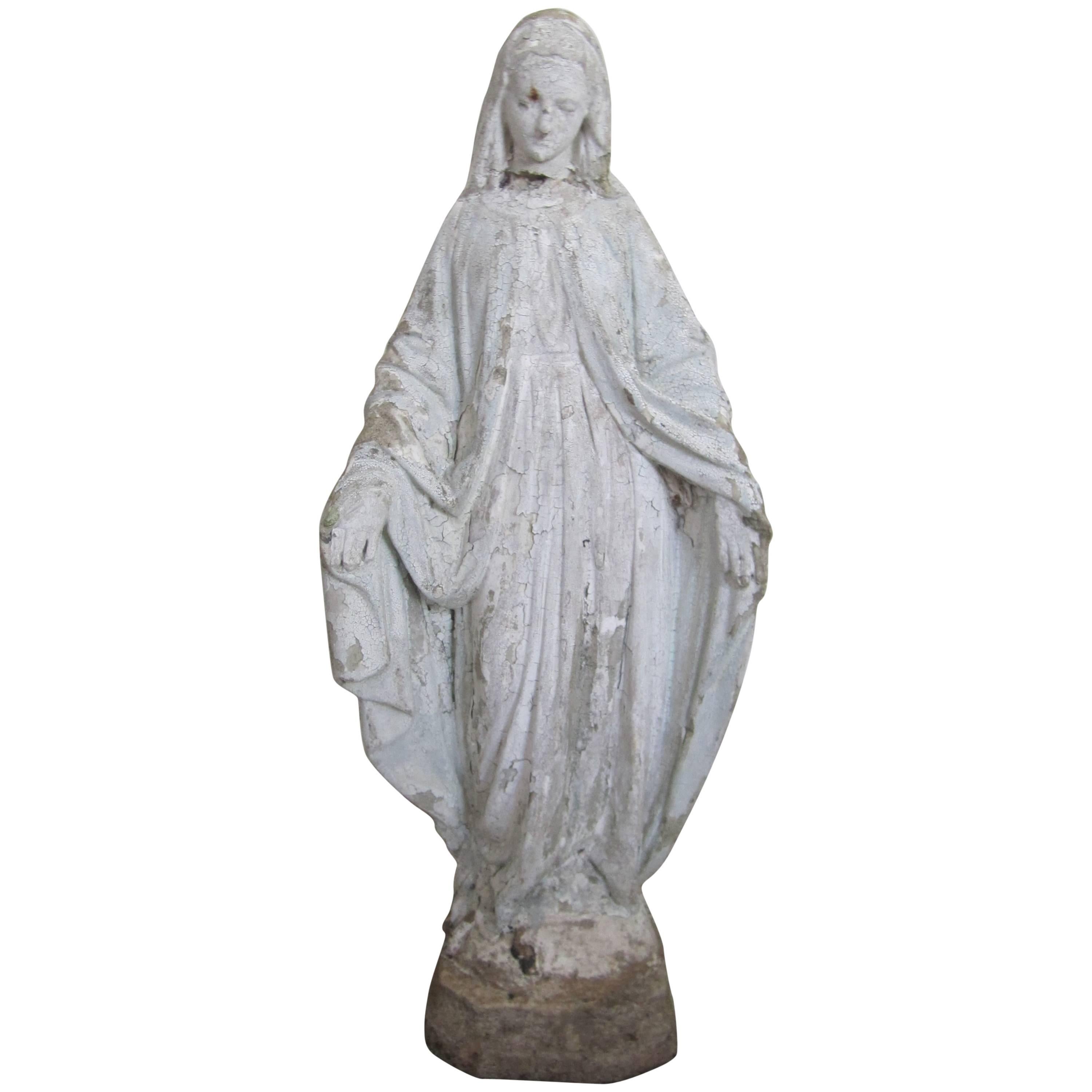 Vintage Virgin Mary Garden Sculpture Statue