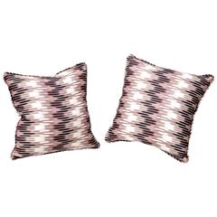 Ikat Pillows in Christopher Farr Cloth