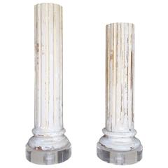 Antique Decorative Columns on Lucite
