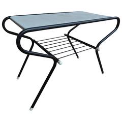 1950 Vintage Mathieu Mategot Black and White Metal Coffee Table 6