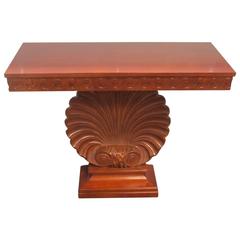 Signed Edward Wormley for Dunbar Model 3050 Shell Console Table